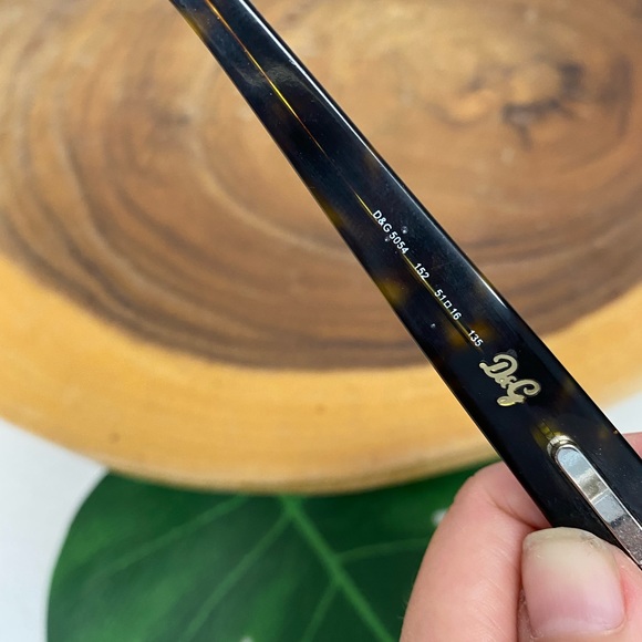 D&G Dolce & Gabbana Maroon Square Stud Eyeglasses - Picture 7 of 9